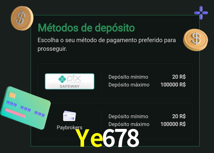 O cassino Ye678 oferece uma grande variedade de métodos de pagamento
